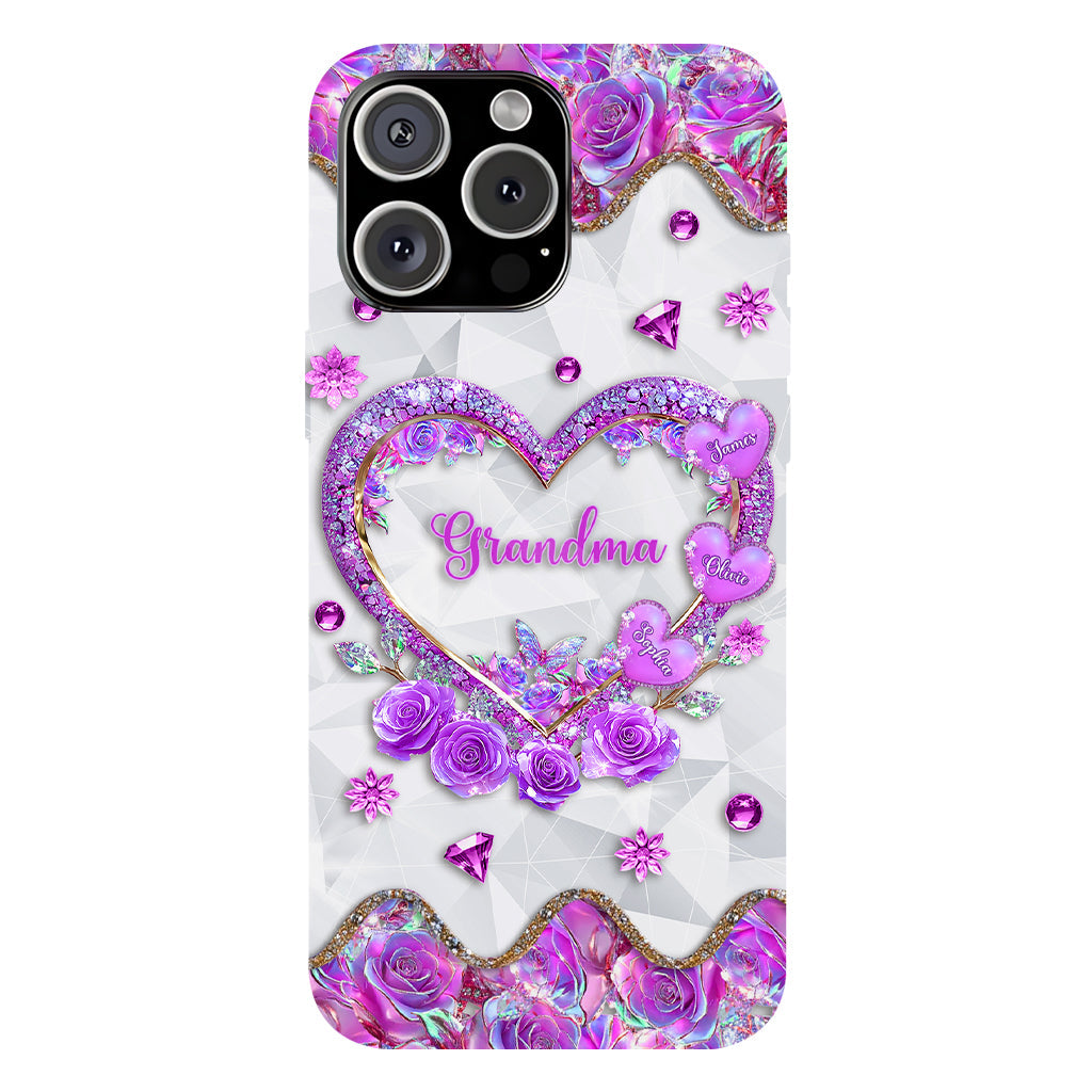 Grandma's Mom's Sweethearts - Personalized Grandma Full Print Phone Case