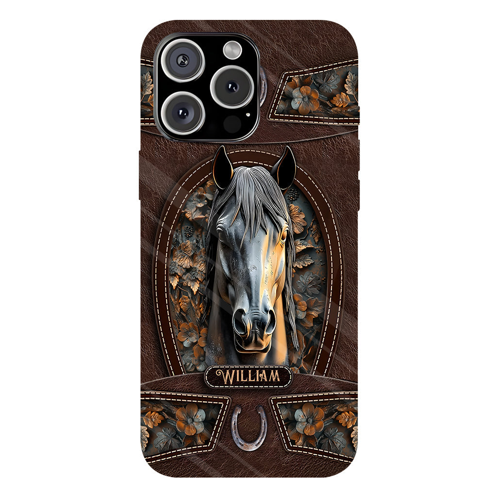 Love Horse - Personalized Horse Full Print Phone Case