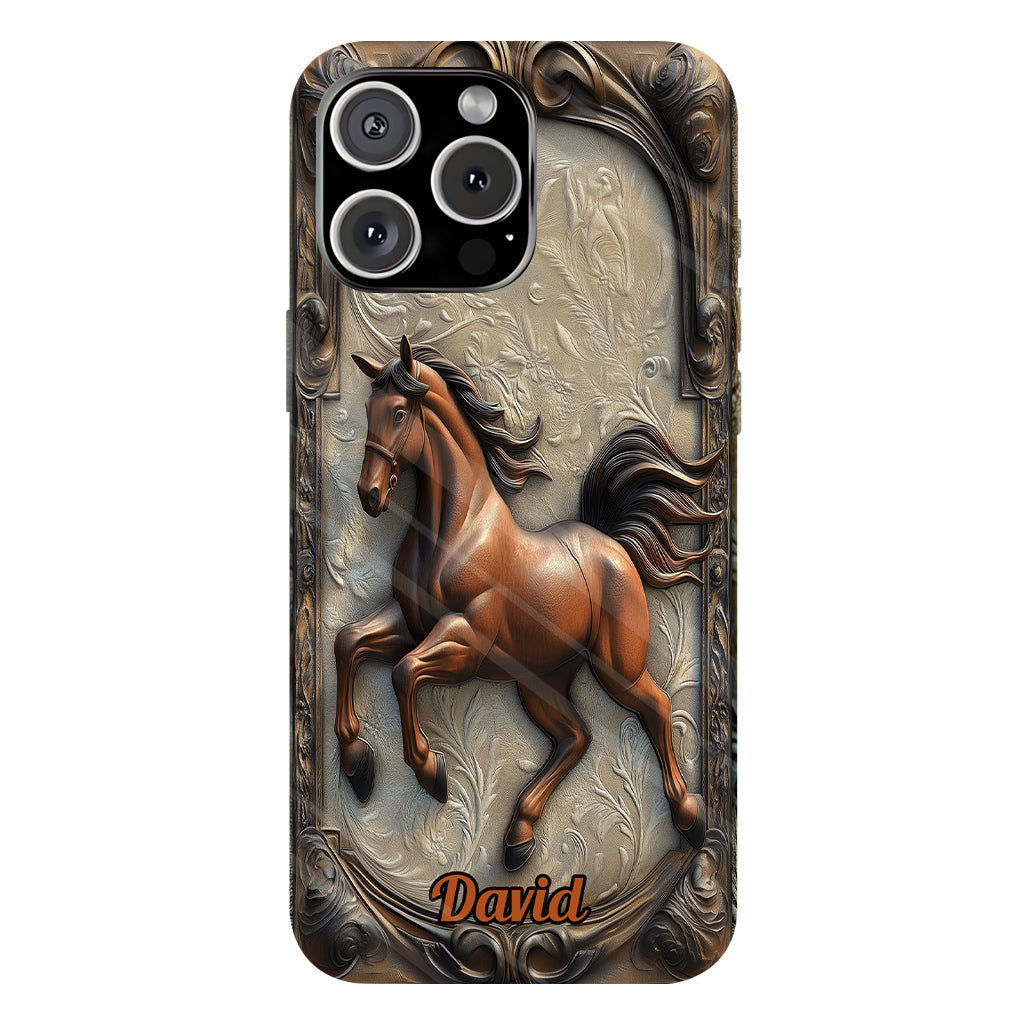 Love Horse - Personalized Horse Full Print Phone Case