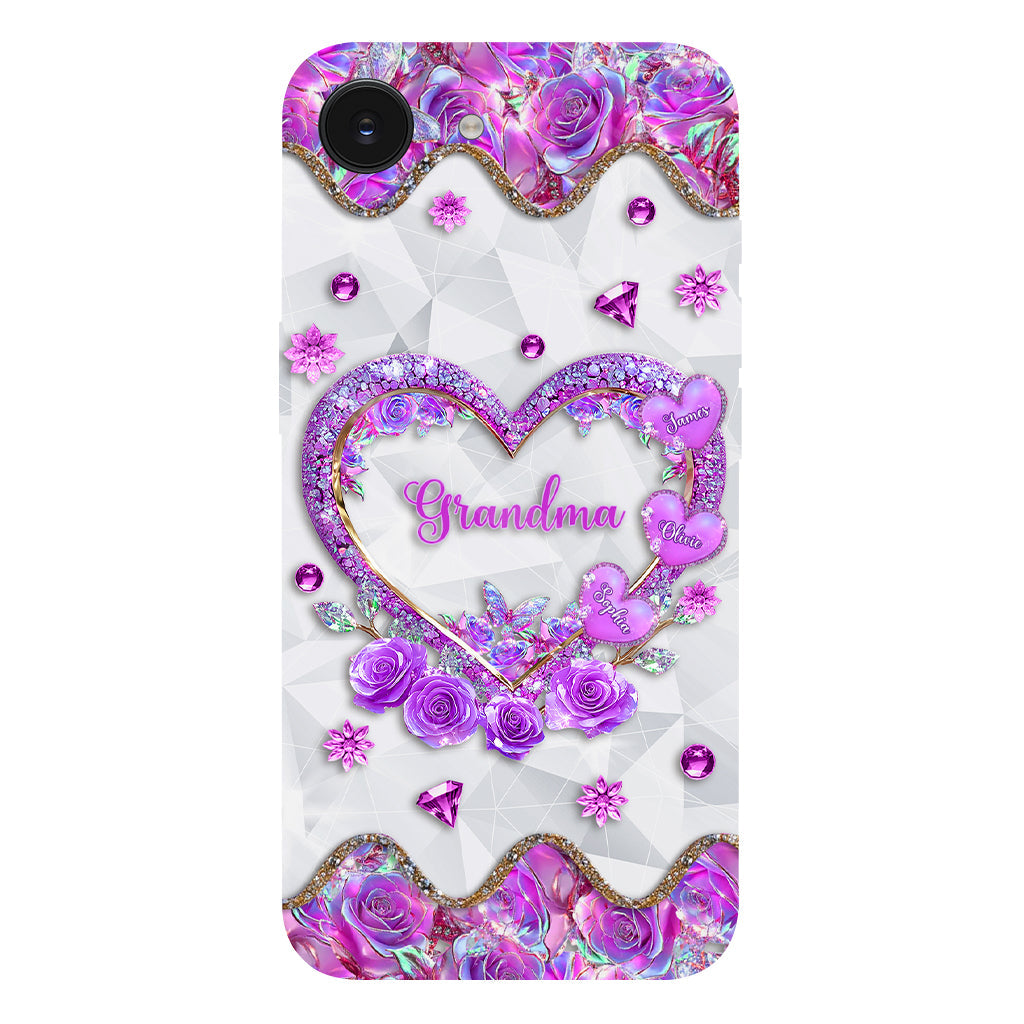 Grandma's Mom's Sweethearts - Personalized Grandma Full Print Phone Case