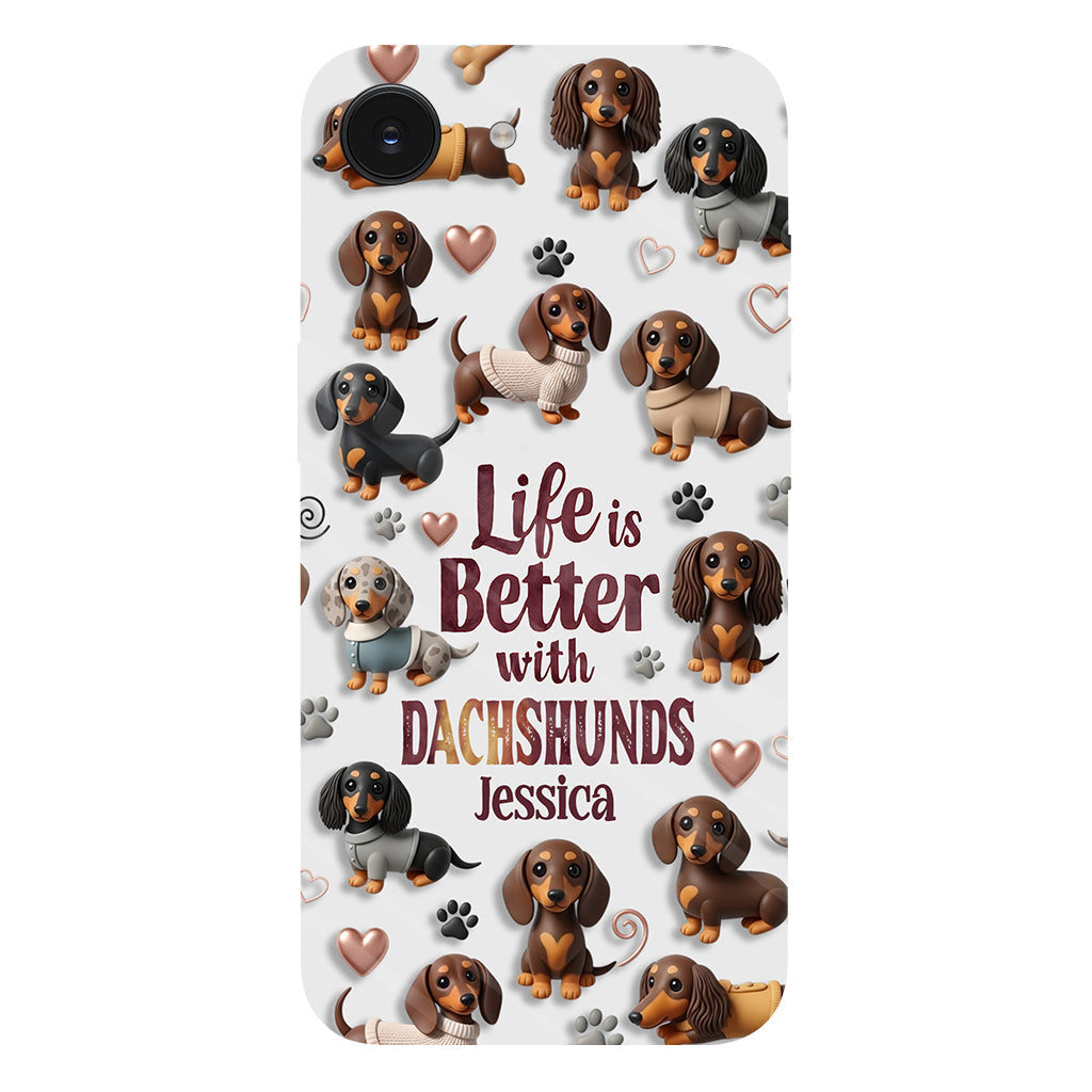 Just A Girl Who Loves Dogs - Personalized Dog Full Print Phone Case