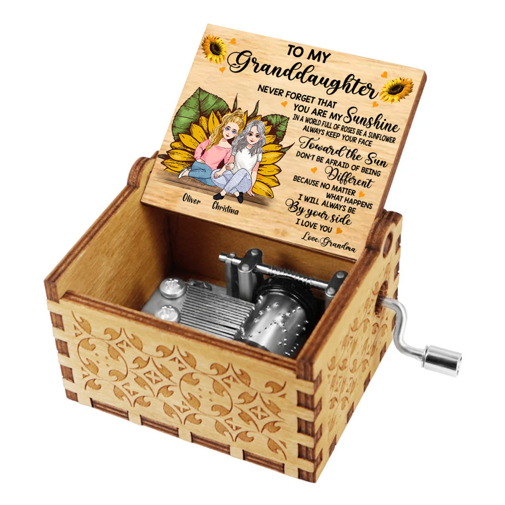 Never Forget That You Are My Sunshine - Personalized Daughter Hand Crank Music Box