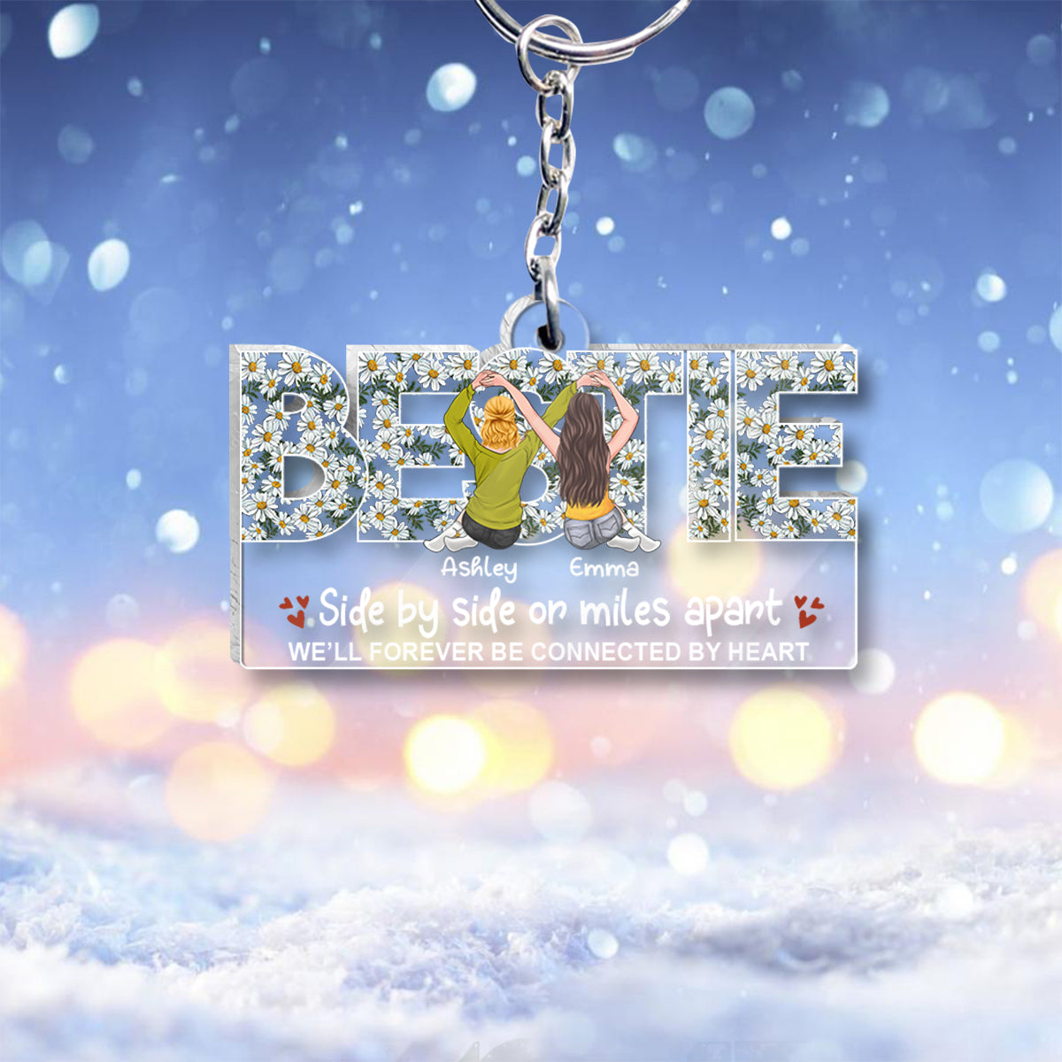 Bestie Forever - Personalized Bestie Transparent Keychain
