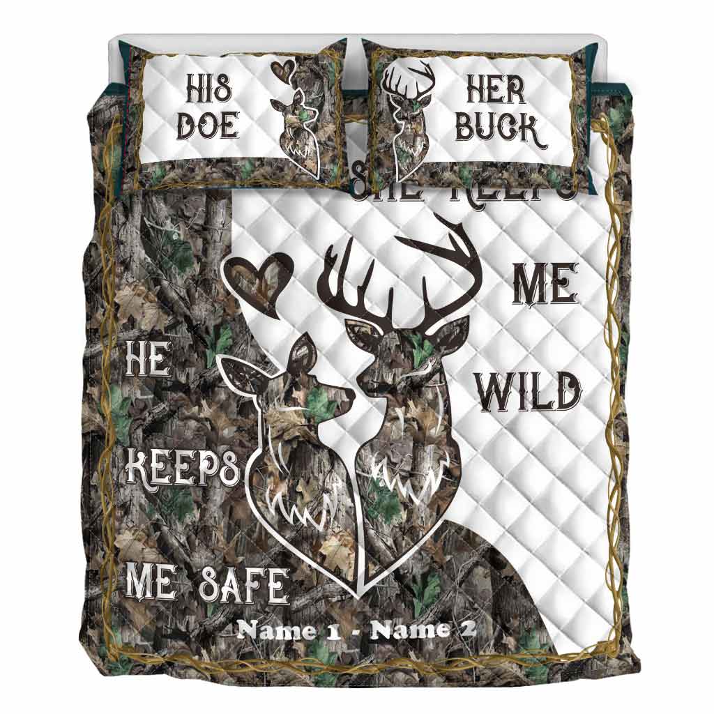 Personalisiertes Quilt-Set für Jägerpaare 1220