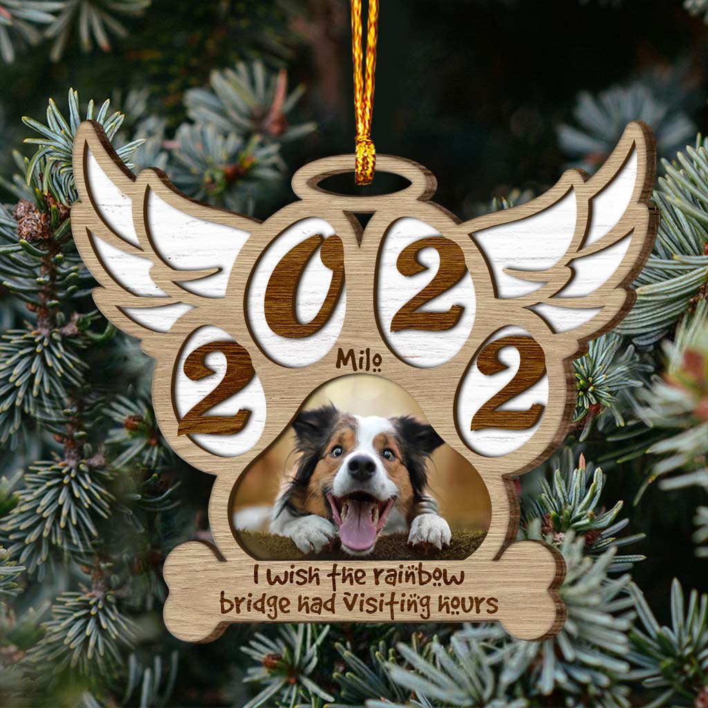 You Left Paw Prints On My Heart - Personalized Christmas Dog Layered Wood Ornament