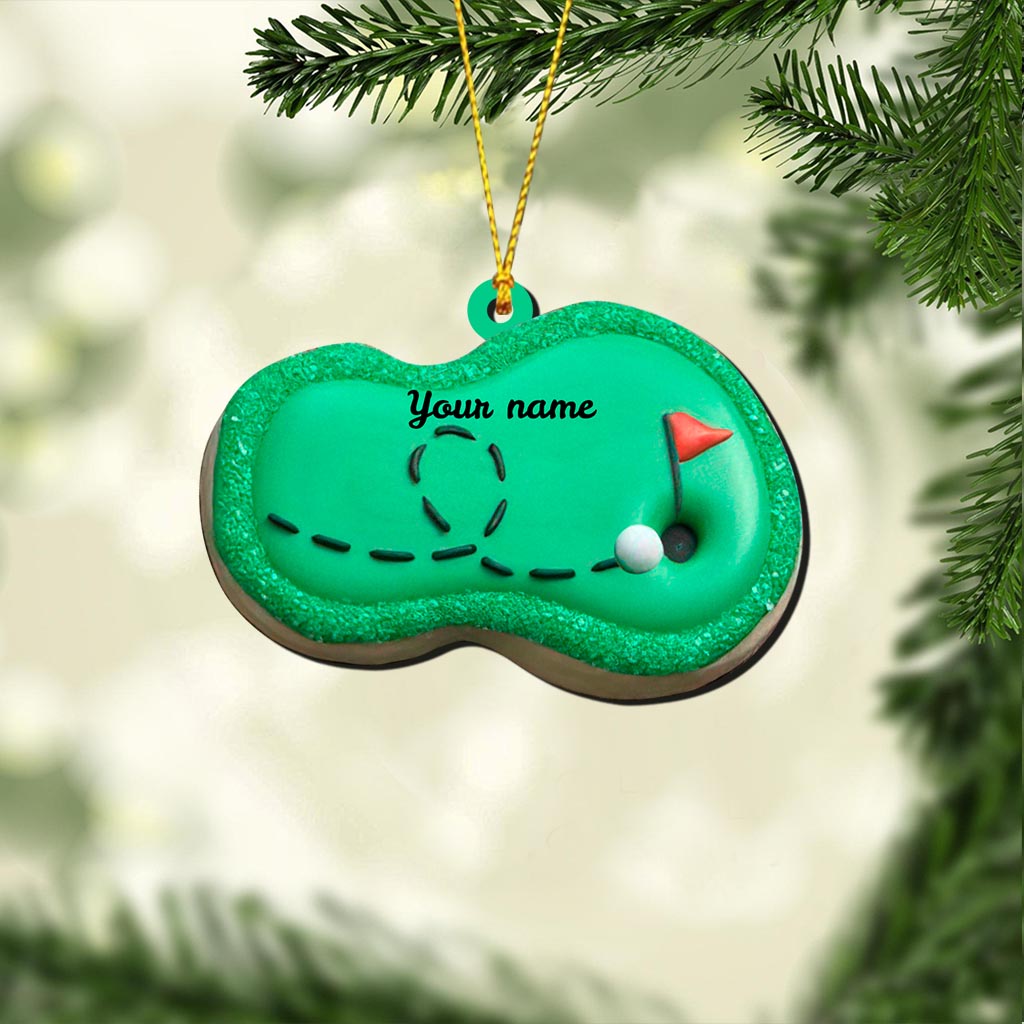 Golf Course - Personalized Christmas Golf Ornament (Printed On Both Sides)