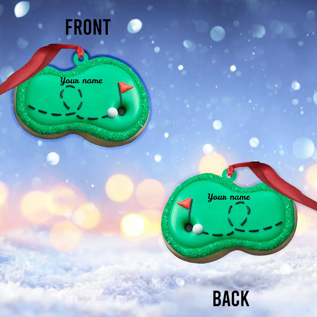 Golf Course - Personalized Christmas Golf Ornament (Printed On Both Sides)