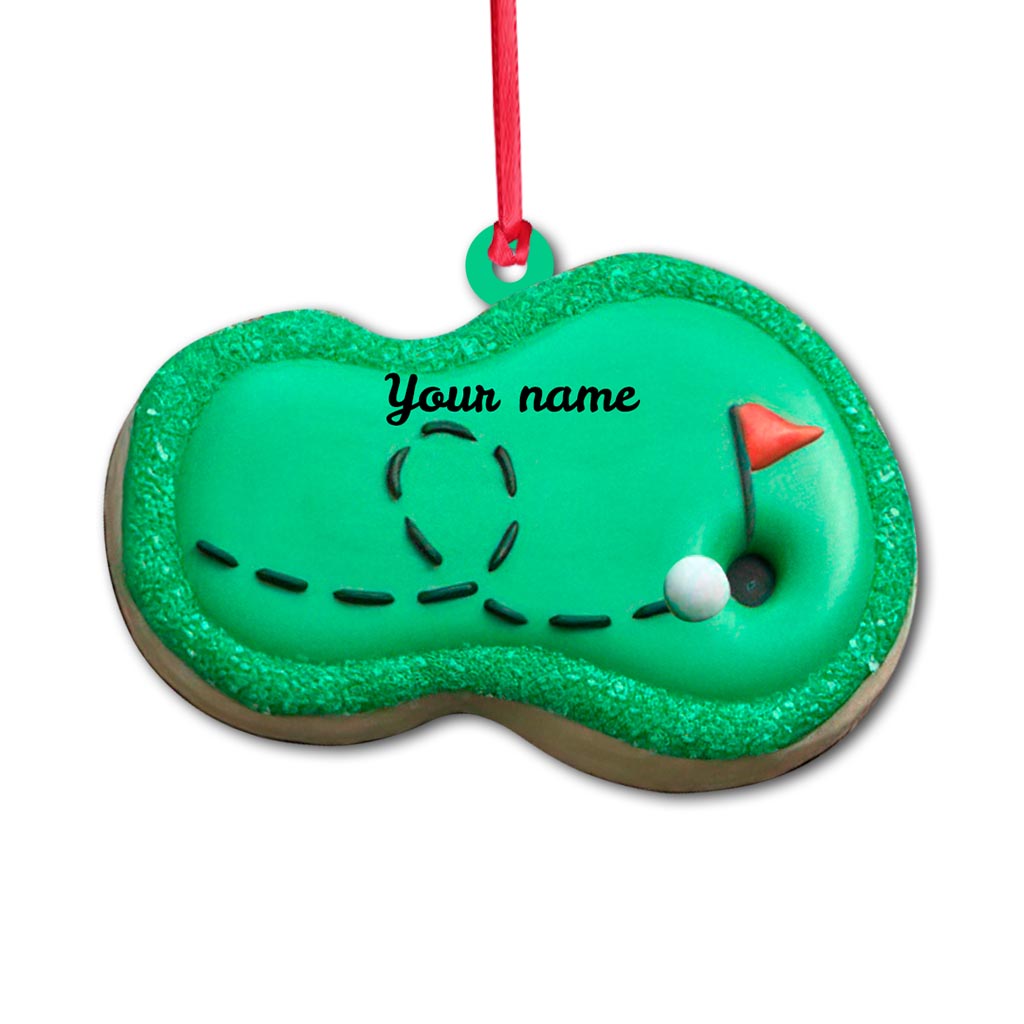 Golf Course - Personalized Christmas Golf Ornament (Printed On Both Sides)