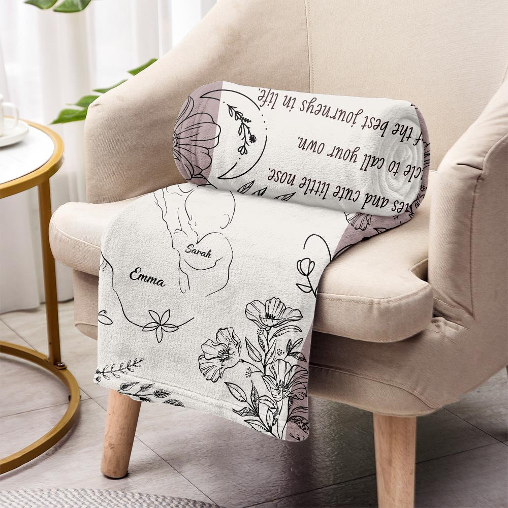 Ten Little Fingers And Ten Little Toes - Personalized Mother's Day Mother Blanket