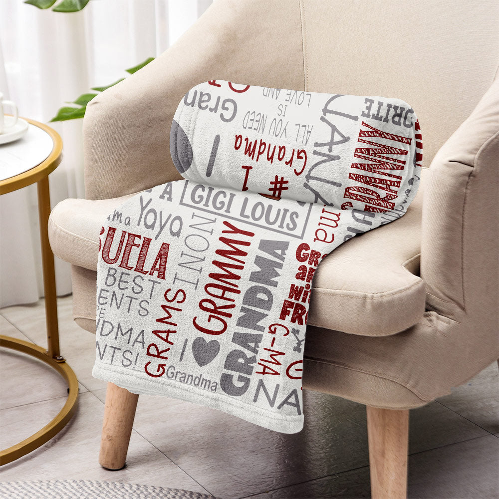 100% Authentic Grandma - Personalized Mother's Day Mother Blanket