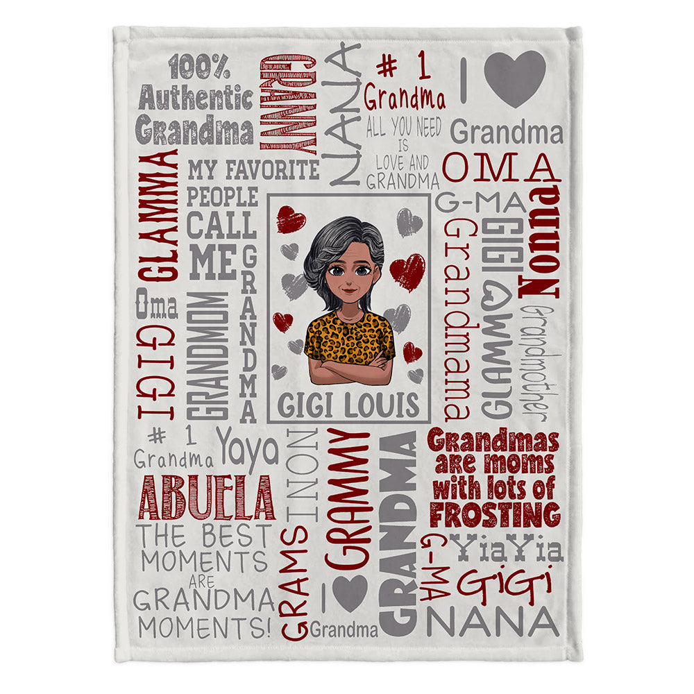 100% Authentic Grandma - Personalized Mother's Day Mother Blanket