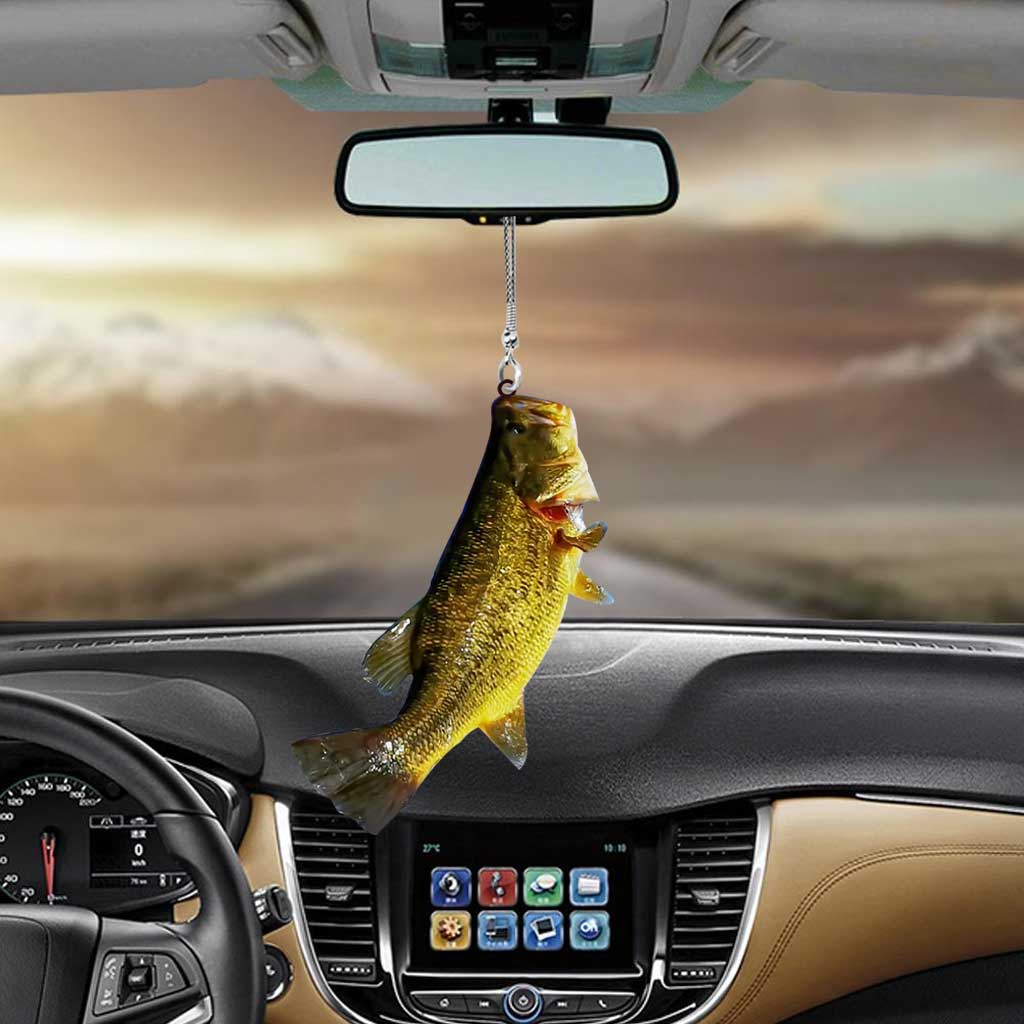 Ornement de voiture sur le thème de la pêche (imprimé des deux côtés)