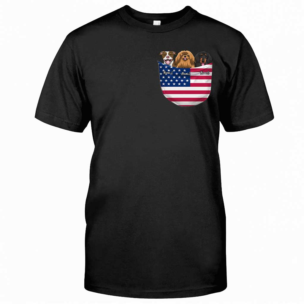 T-shirt et sweat à capuche personnalisés pour chien, pour la fête nationale américaine du 4 juillet.