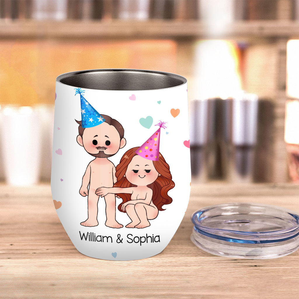 The Things Getting Blown Today - Personalized Couple Wine Tumbler