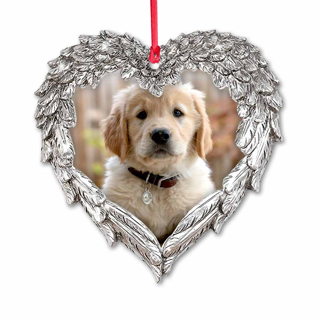 Ich dachte an dich – personalisierter Weihnachtsschmuck in Hundeform (beidseitig bedruckt)