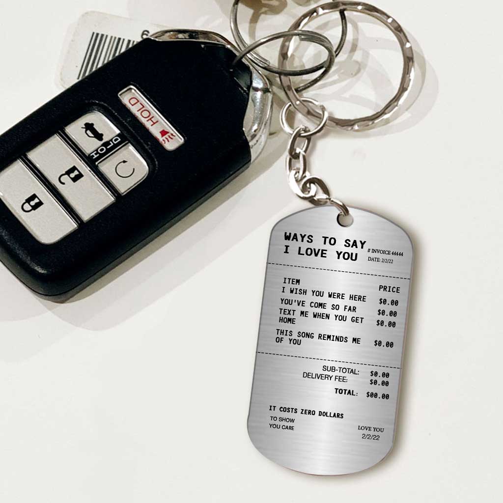 Way To Say I Love You - Personalized Couple Stainless Steel Keychain