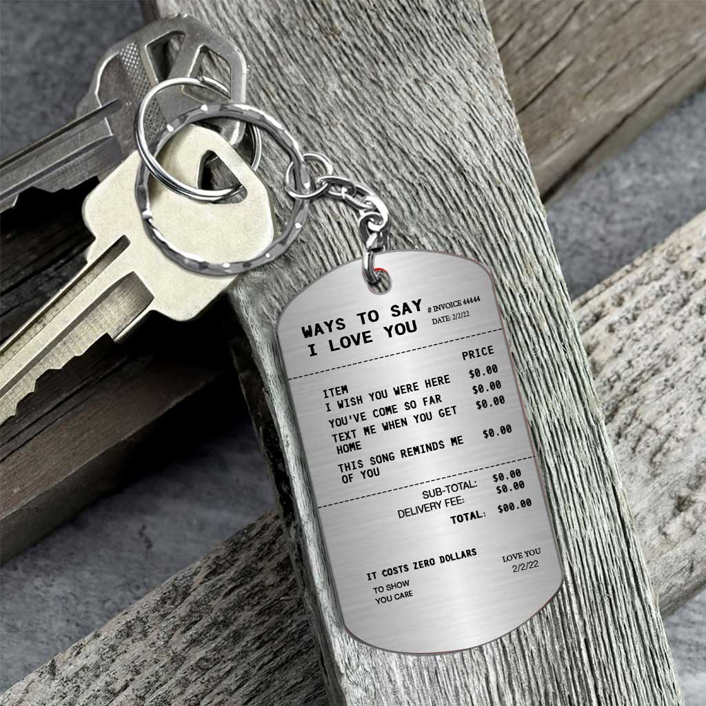 Way To Say I Love You - Personalized Couple Stainless Steel Keychain