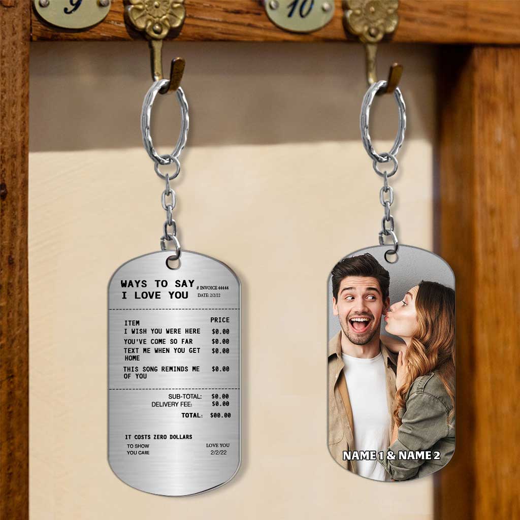 Way To Say I Love You - Personalized Couple Stainless Steel Keychain