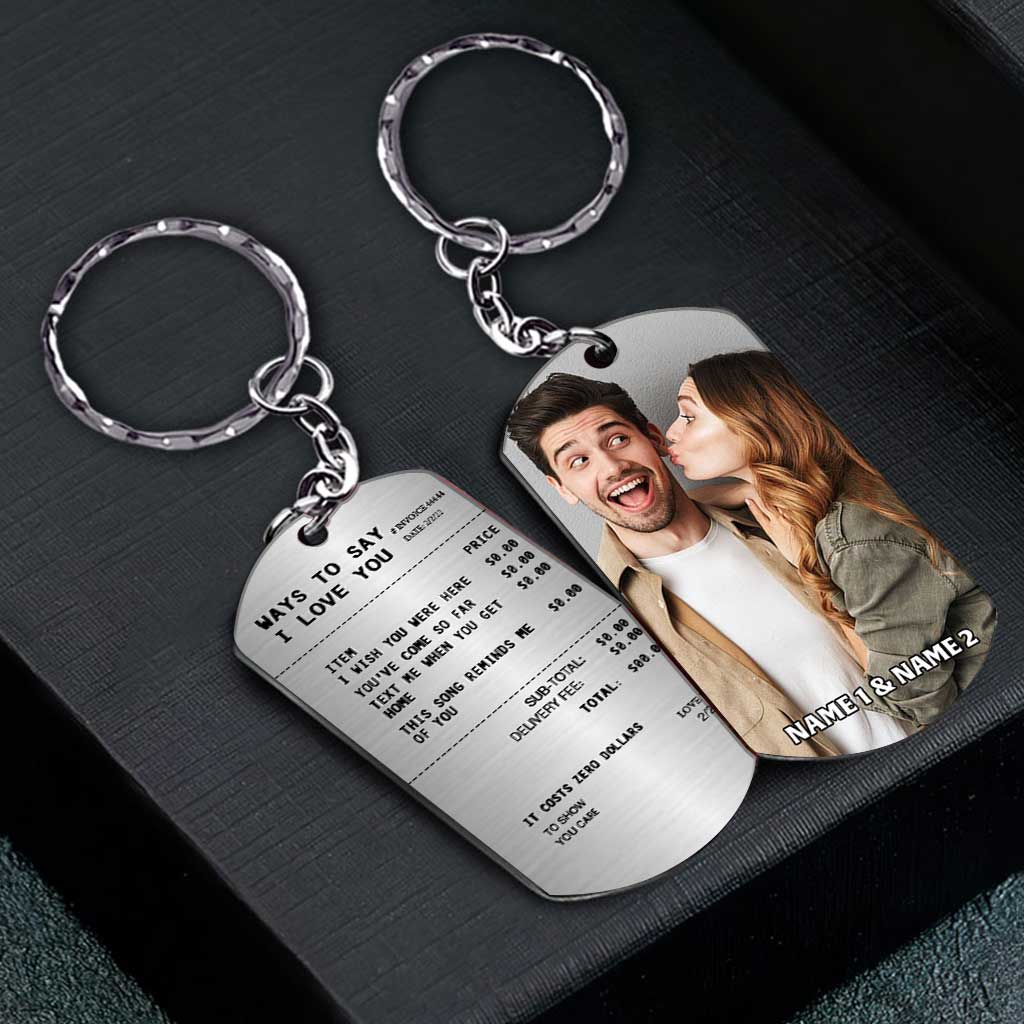 Way To Say I Love You - Personalized Couple Stainless Steel Keychain