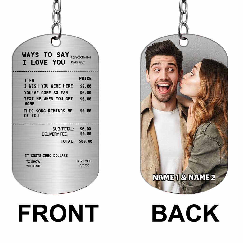 Way To Say I Love You - Personalized Couple Stainless Steel Keychain