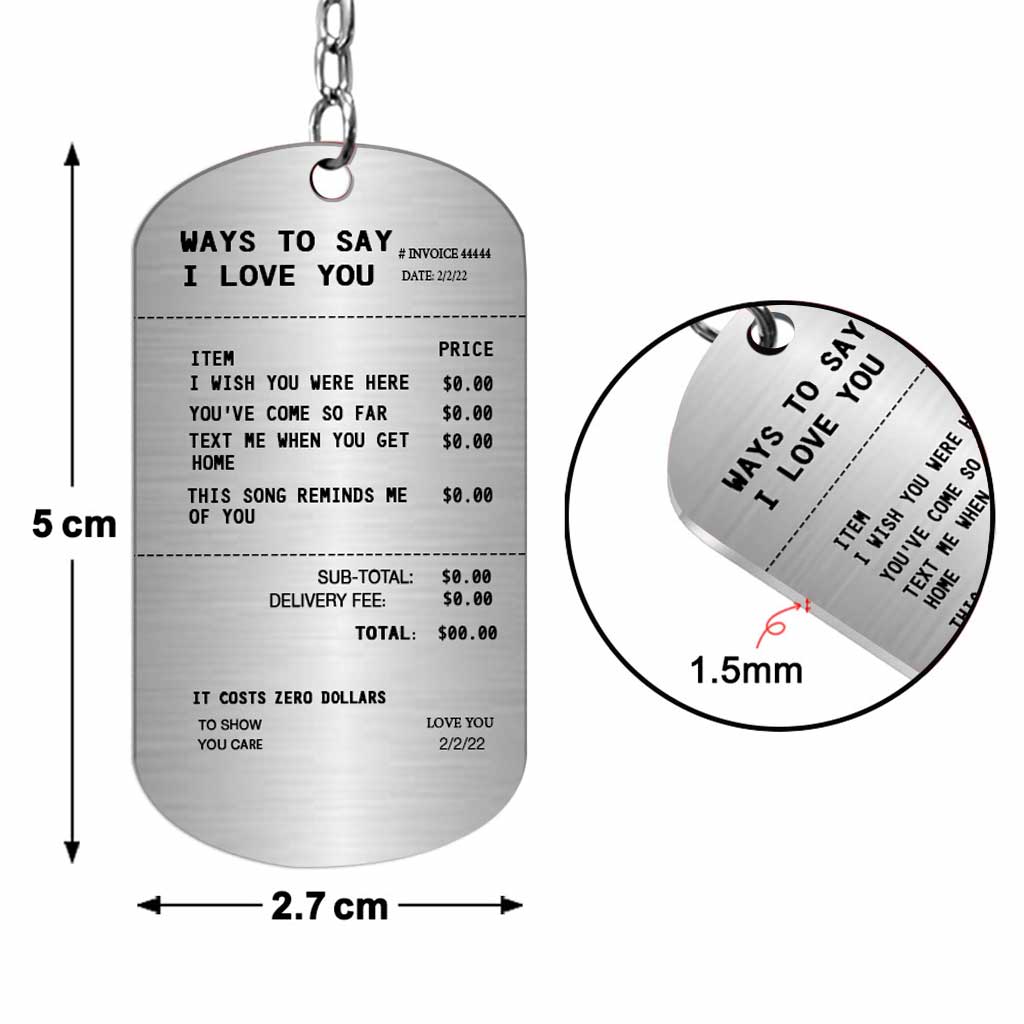 Way To Say I Love You - Personalized Couple Stainless Steel Keychain