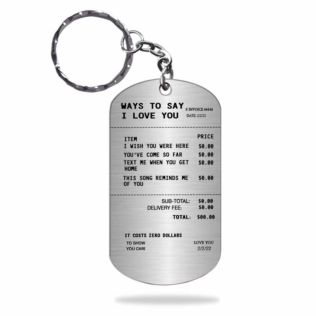 Way To Say I Love You - Personalized Couple Stainless Steel Keychain