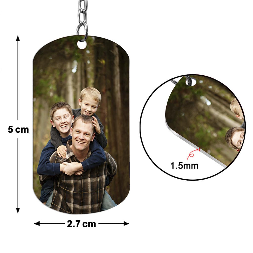 This Awesome Dad Belongs - Gift for dad, uncle, brother, grandpa - Personalized Stainless Steel Keychain