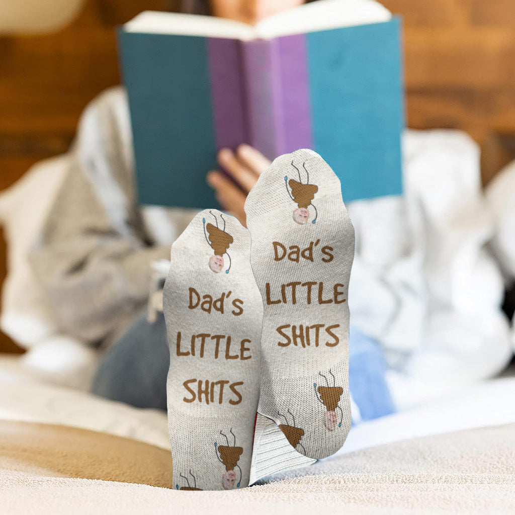 Dad's Little Cuties - Gift for dad, grandpa, mom, uncle, aunt, grandma - Personalized Socks