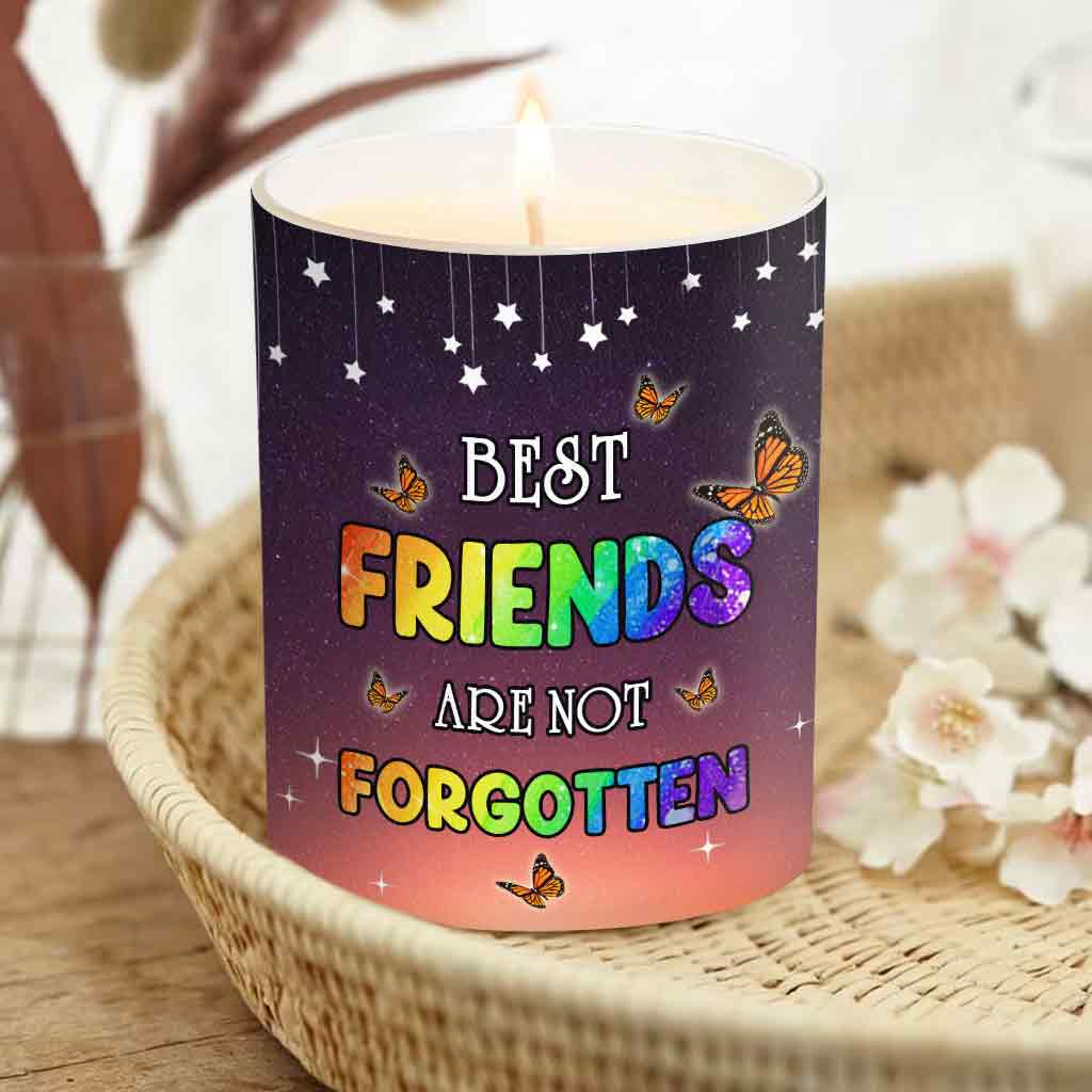 Best Friends Are Never Forgotten - Personalized Dog Candle With Wooden Lid