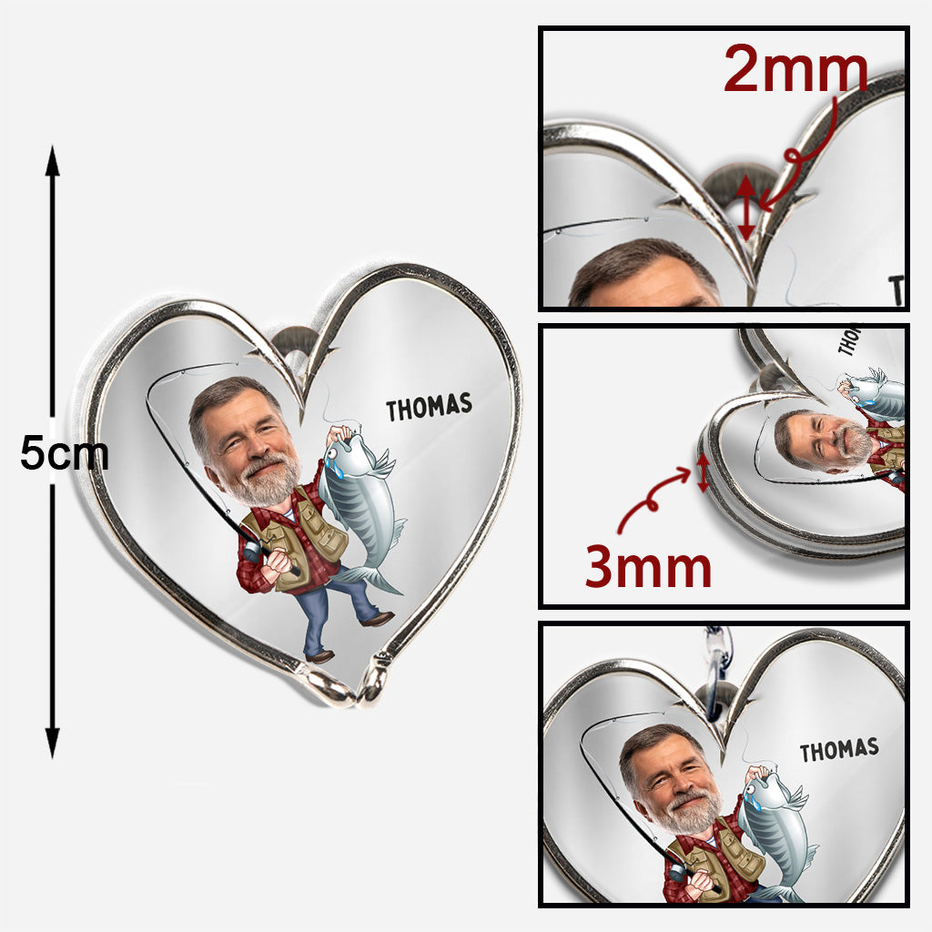 I’m Hooked On You - Personalized Fishing Keychain