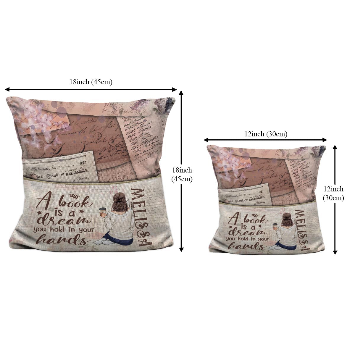 A Dream You Hold In Your Hands - Personalized Book Pocket Pillow