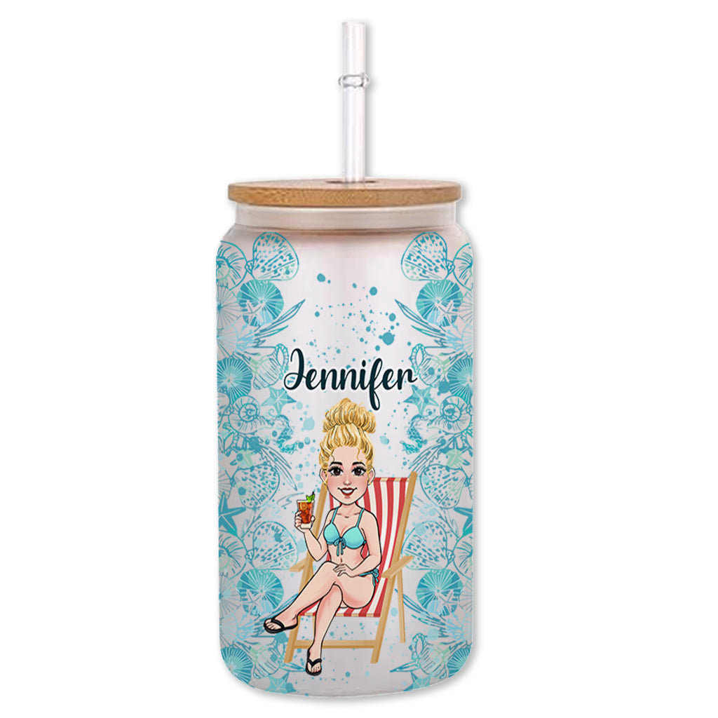 Verre à bière personnalisé « Amoureux de la mer »
