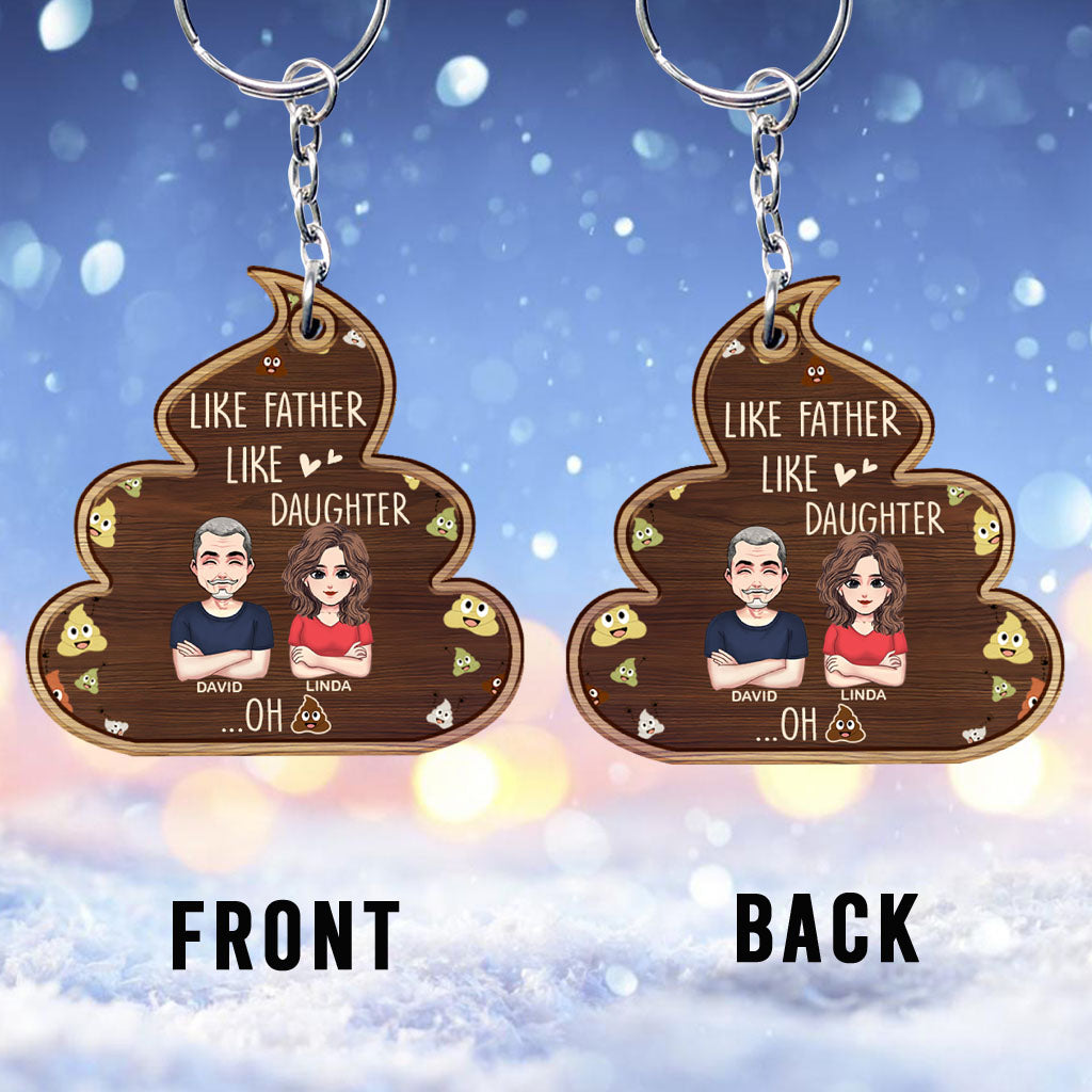 Like Father Like Daughter - Personalized Father Keychain