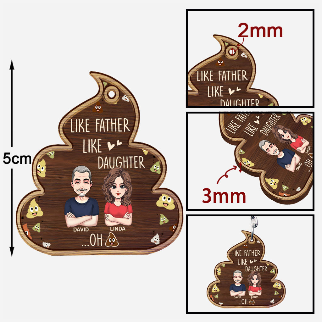 Like Father Like Daughter - Personalized Father Keychain