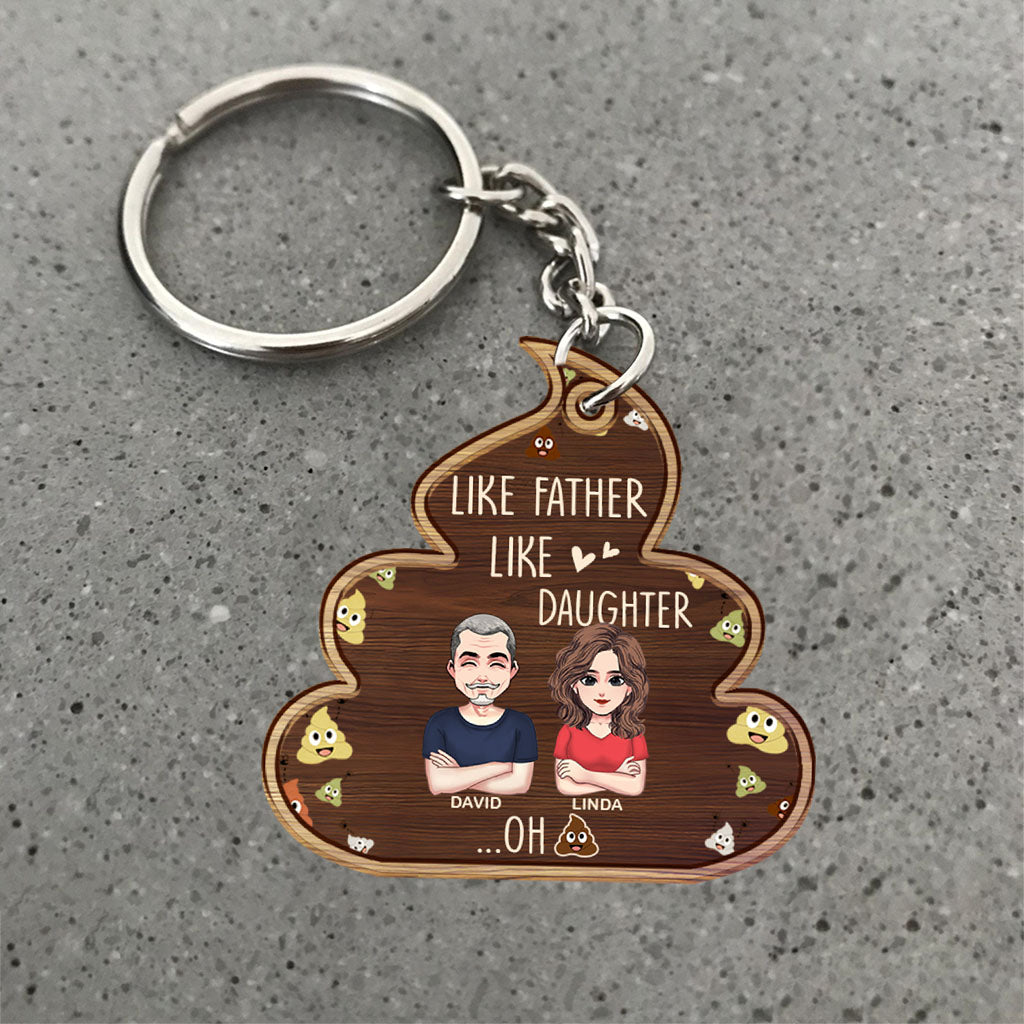 Like Father Like Daughter - Personalized Father Keychain