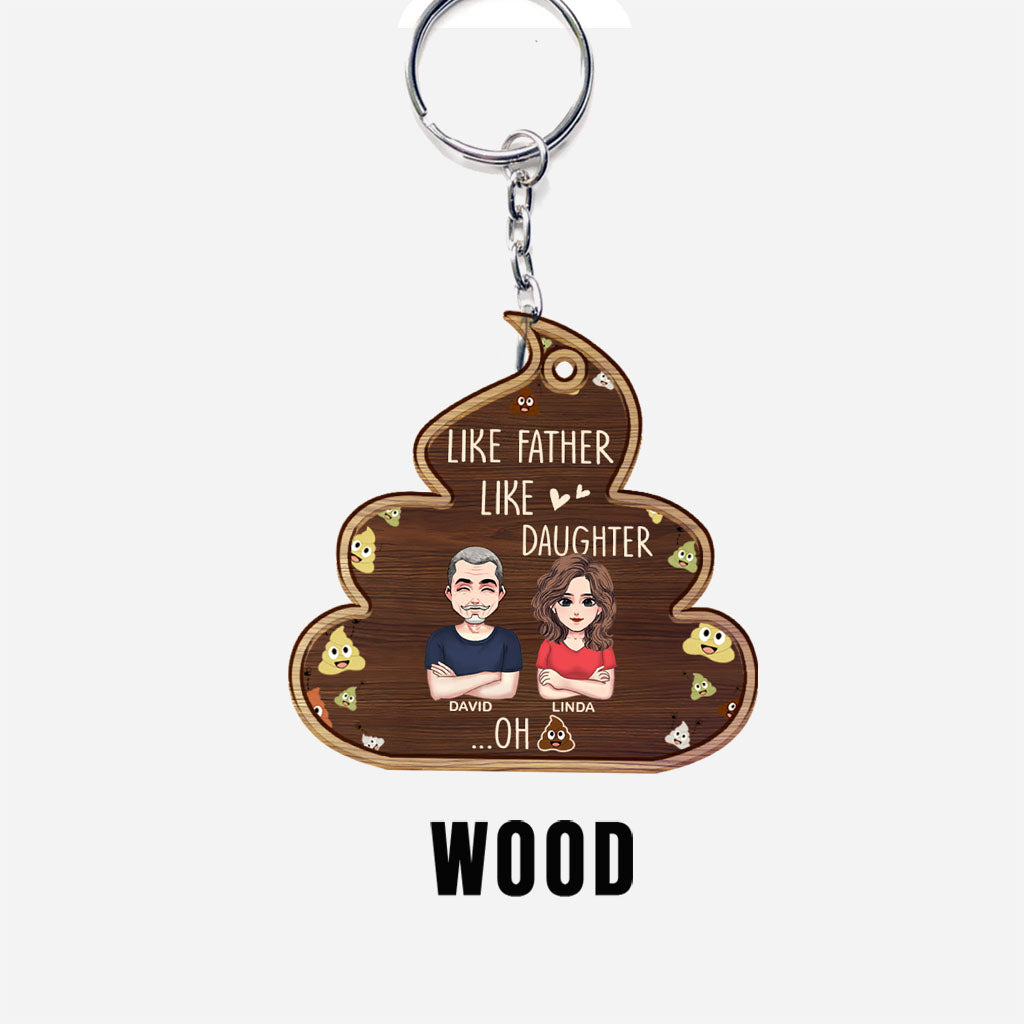 Like Father Like Daughter - Personalized Father Keychain