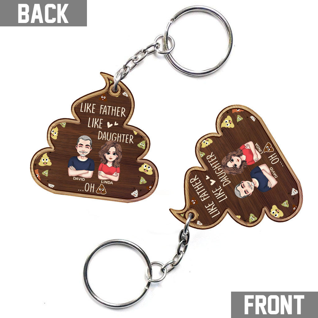 Like Father Like Daughter - Personalized Father Keychain