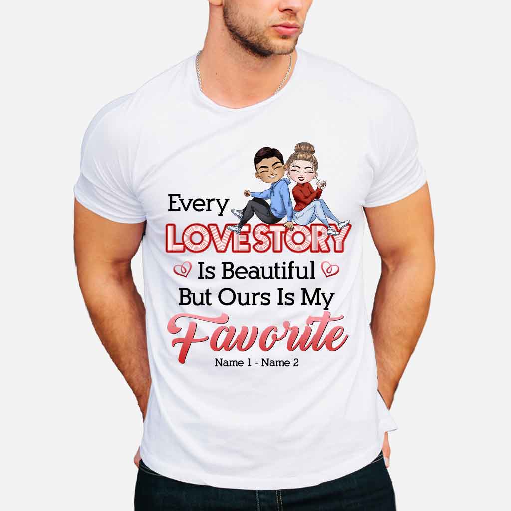 Our Love Story Is My Favorite - Personalized Couple T-shirt and Hoodie