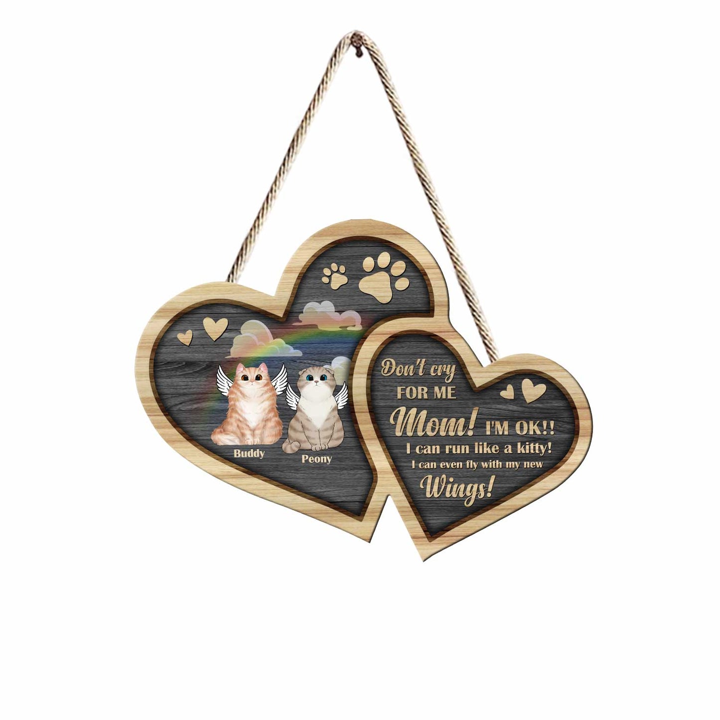 Ich rede immer noch mit dir - Personalisiertes Katzen-Holzschild