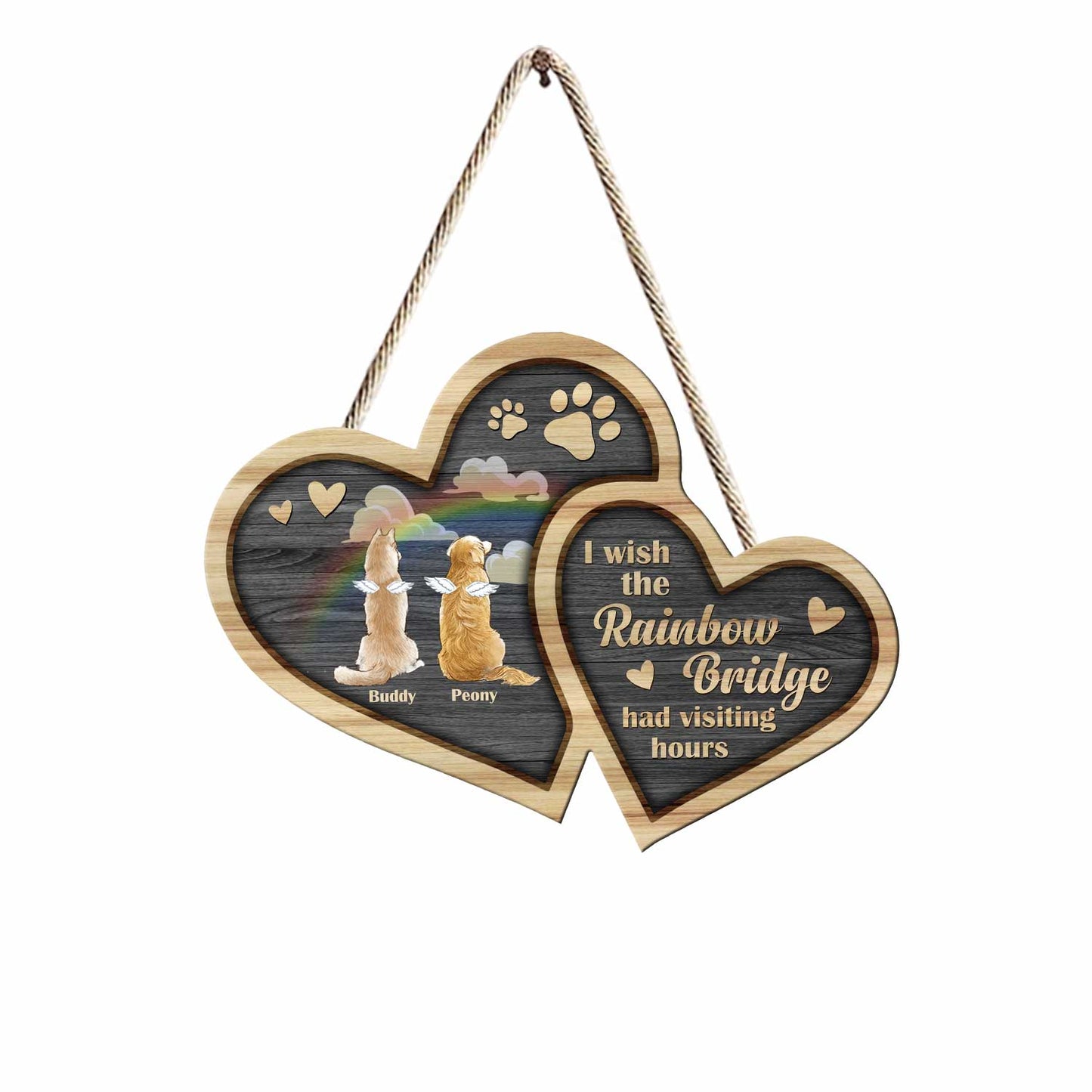 Ich rede immer noch mit dir - Personalisiertes Hunde-Holzschild