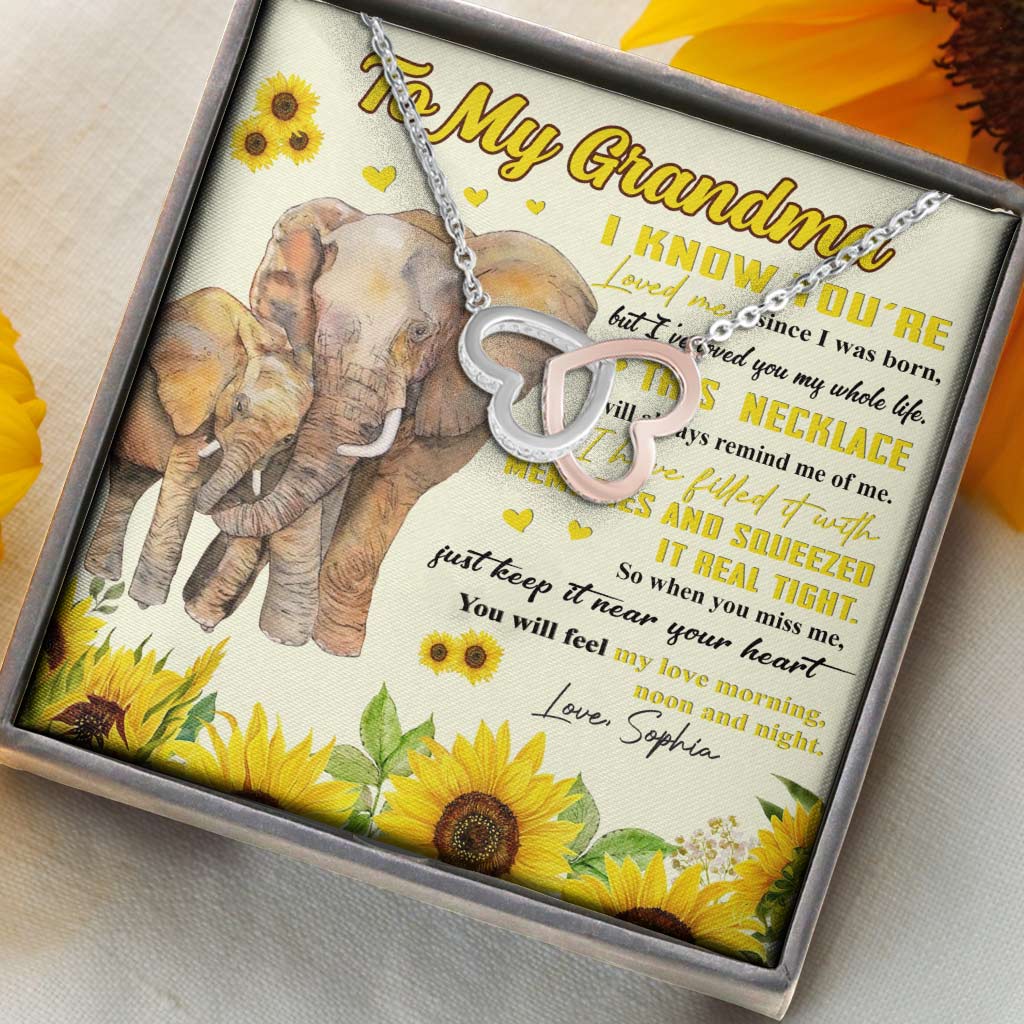 I've Love You My Whole Life - Personalized Mother's Day Grandma Two Hearts Necklace