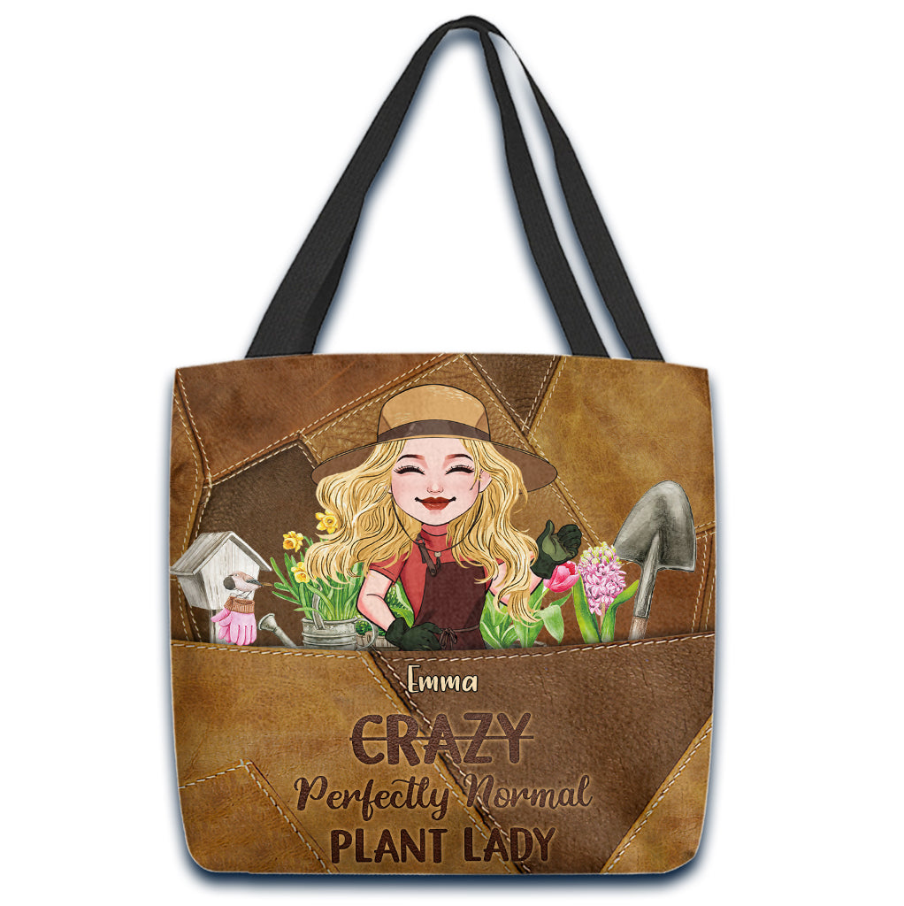 Perfectly Normal Plant Lady - Personalized Gardening Tote Bag