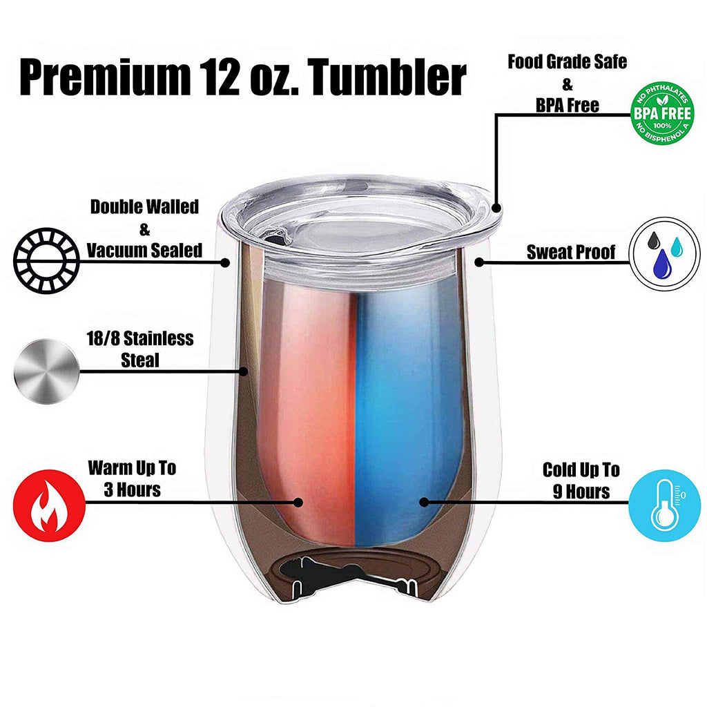 Rainbow Star Sign Galaxy - Personalized Horoscope Wine Tumbler