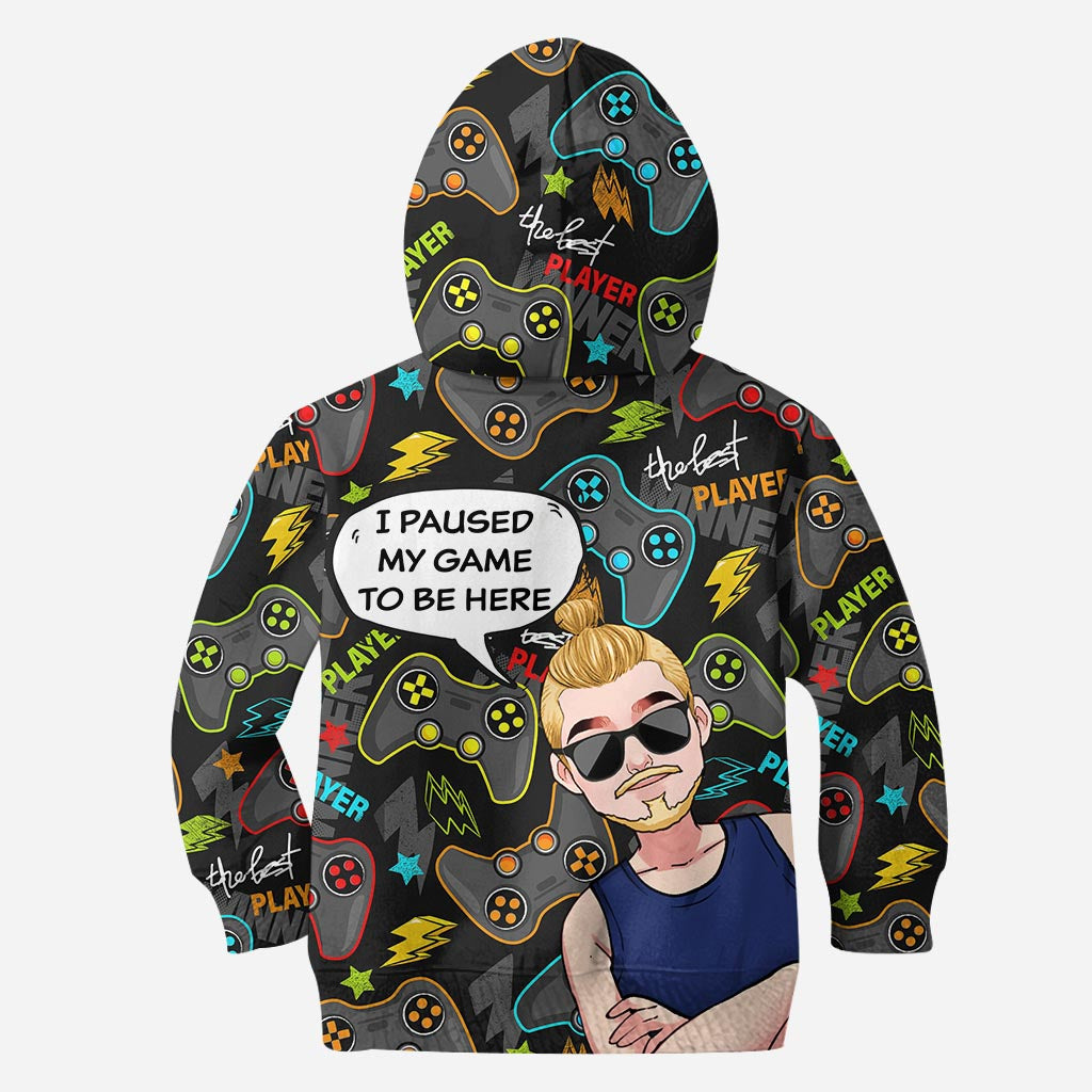 I Paused My Game To Be Here - Personalized Video Game All Over Shirt