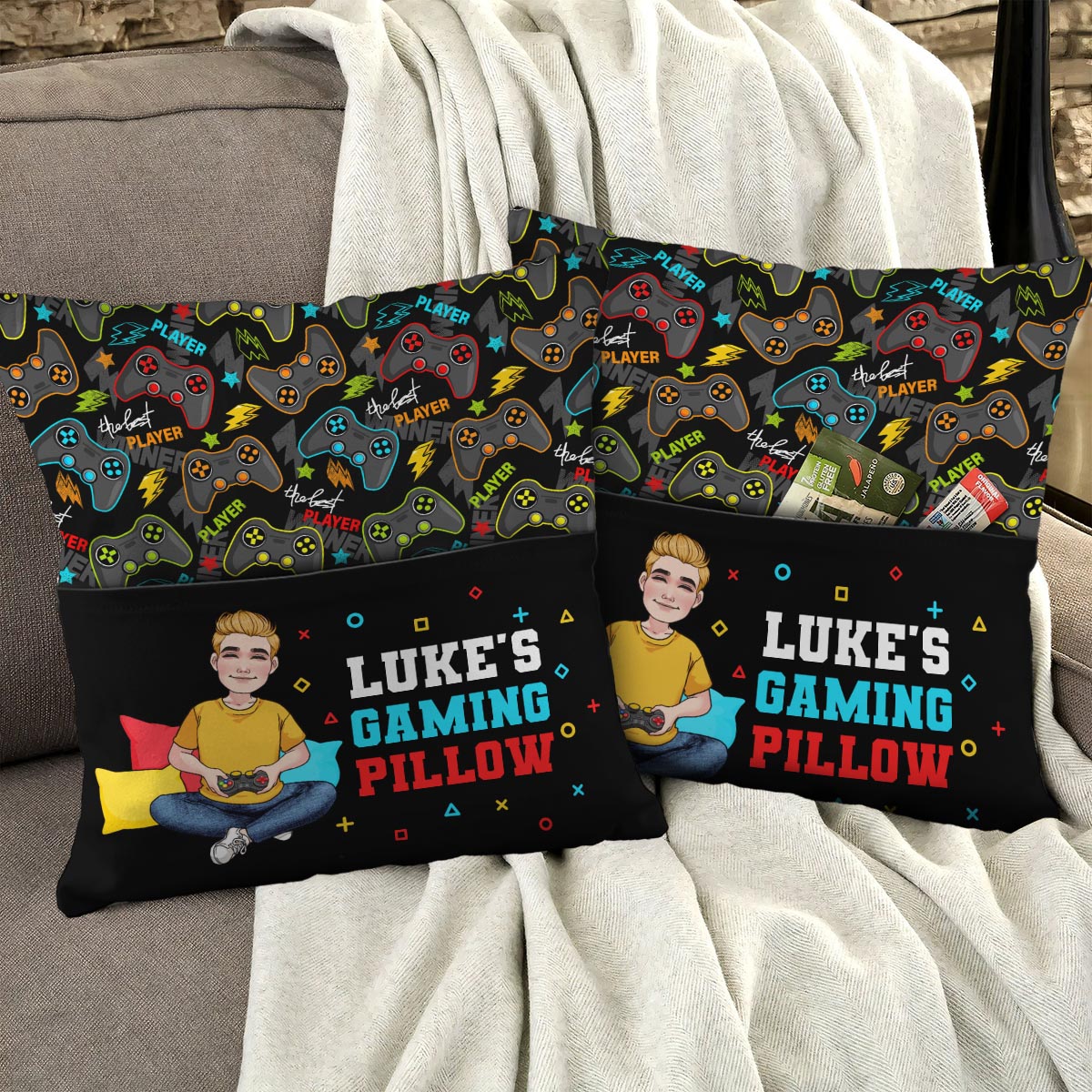 My Gaming Pillow - Personalized Video Game Pocket Pillow