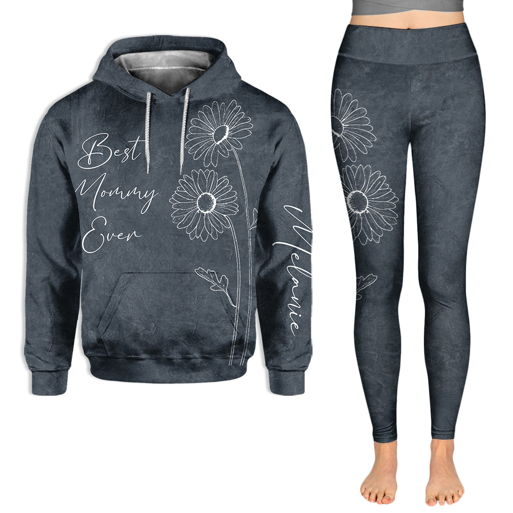 Best Mommy Grandma Birth Flower - Personalized Mother's Day Mother Hoodie And Leggings