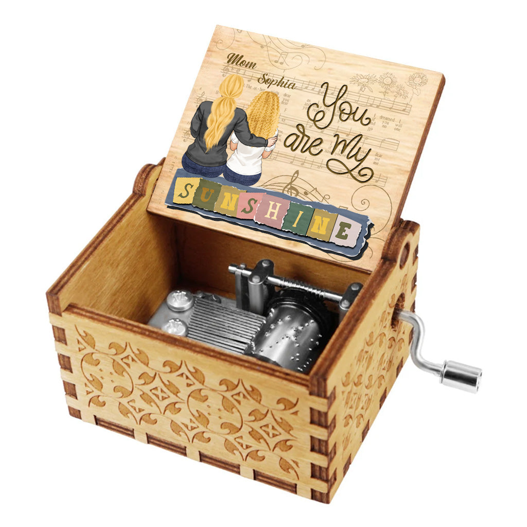 Mother You Are My Sunshine - Personalized Mother's Day Mother Hand Crank Music Box