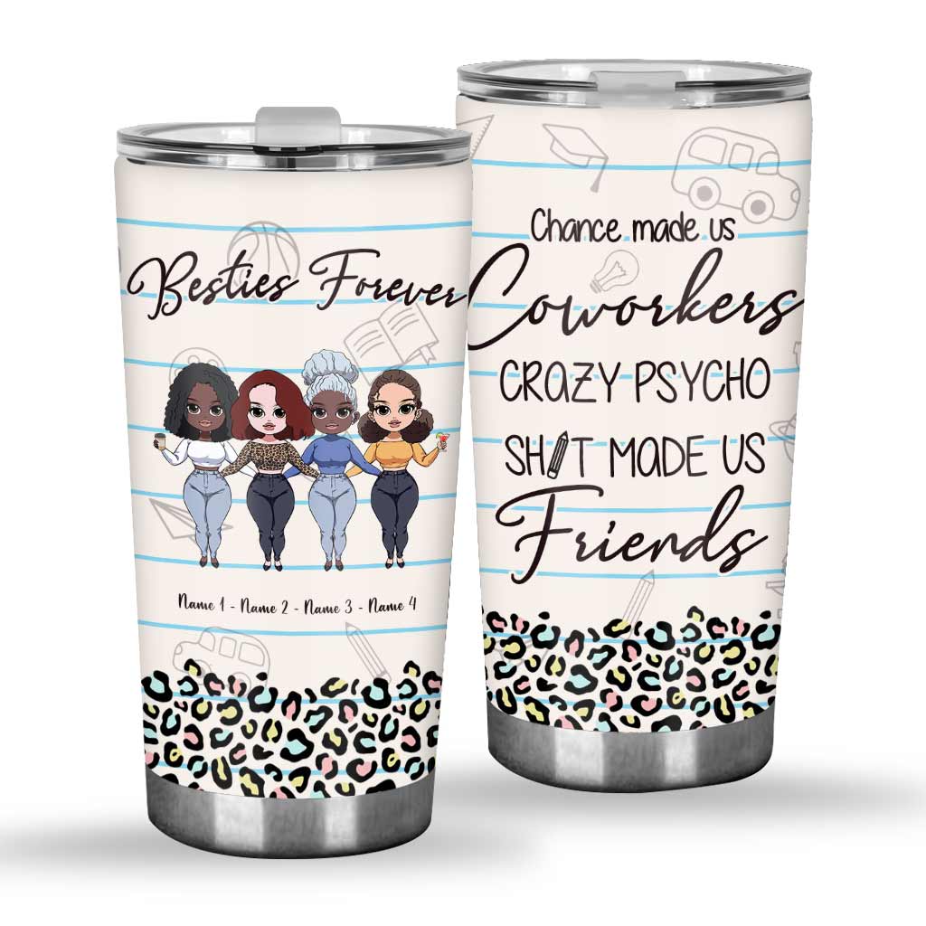 Chance Made Us Coworkers Teacher - Personalized Teacher Tumbler