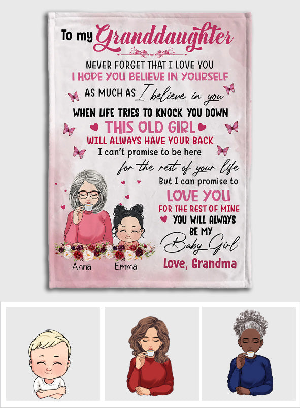 À ma petite-fille - Cadeau pour grand-mère, petite-fille, petit-fils - Couverture personnalisée