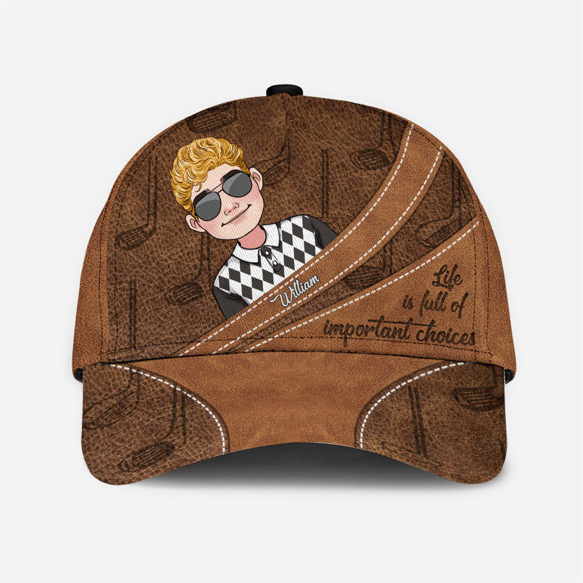 Das Leben ist voller wichtiger Entscheidungen – Personalisierte Golf Classic Cap